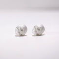 white skull collar pin