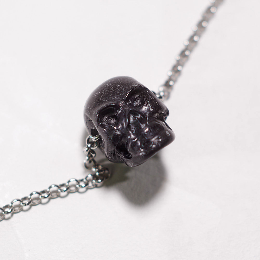black skull pendant bonded marble