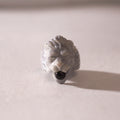 hand crafted bonded marble lion ring whit onix bead 